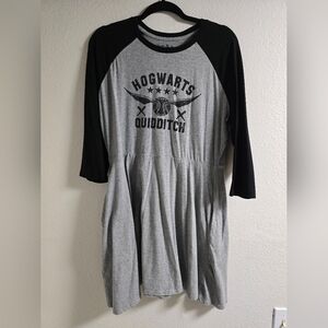 Harry Potter Gray Black Tee Dress